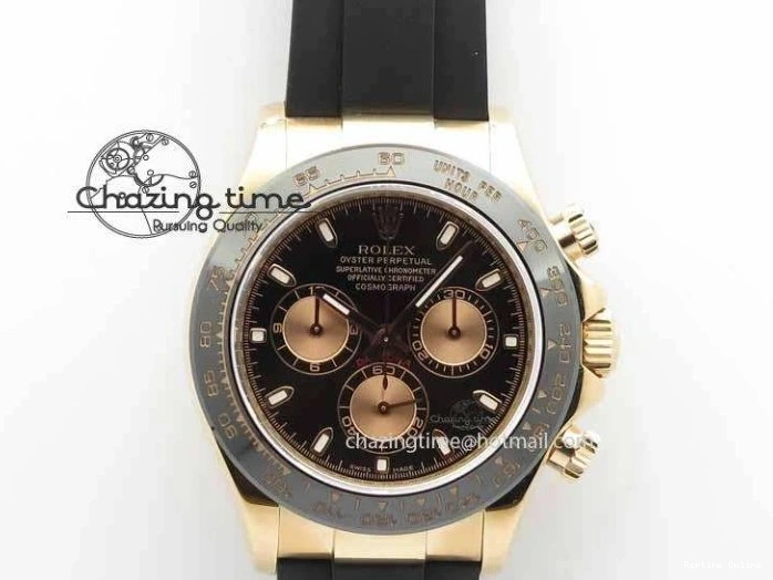 0511 Daytona 116515 Noob 1:1 Best Edition Black RG Dial On Black Rubber Strap A7750 (Free Extra Strap) ZipUp 3743
